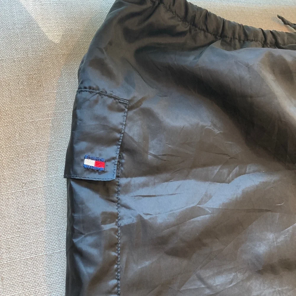 Tommy‎ Hilfiger Skirt Sporty Y2K 90s Vintage Black Tie Waist Pencil 14